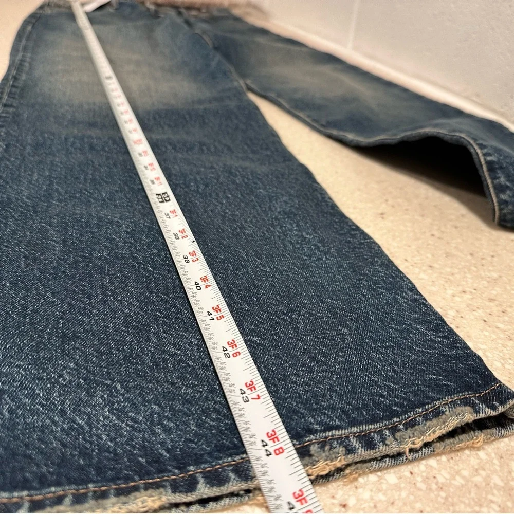 Express Wide Leg High Rise Jeans Women's 10L Tall Mom Wide Loose Distressed NWT